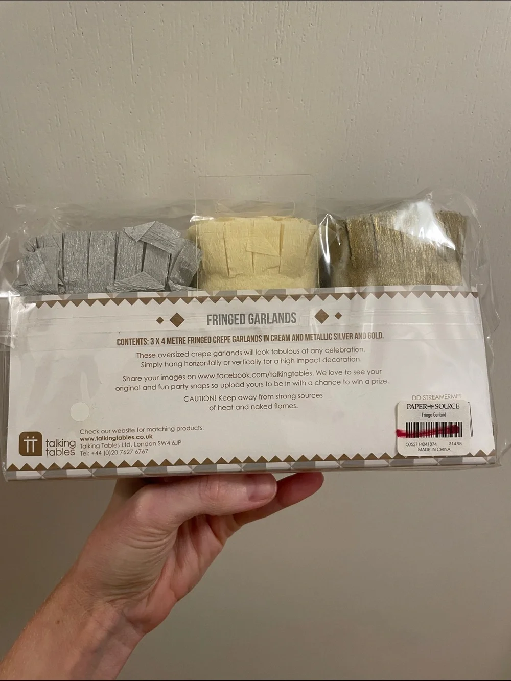 Paper Source pack fringed